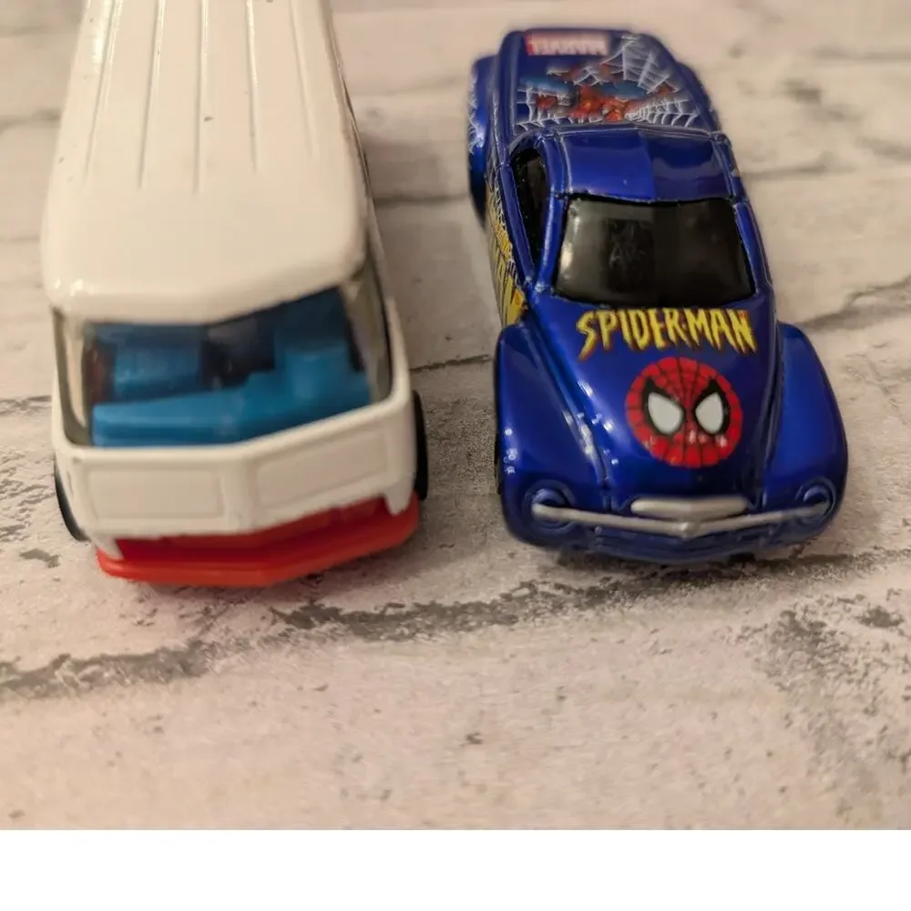 Marvel Toy Vehicles Captain America Scene Machine and Spiderman